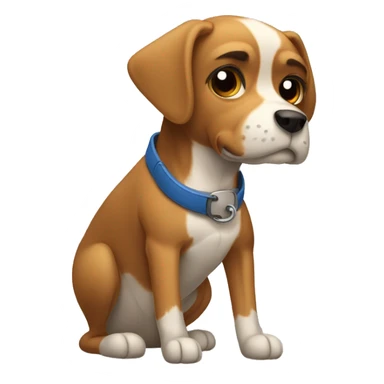 Dog ready to box  sticker