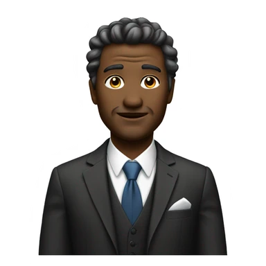 Rich man in full growth sticker