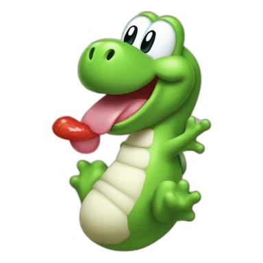 Yoshi tongue sticker