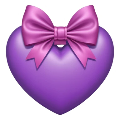 purple heart with a bow sticker