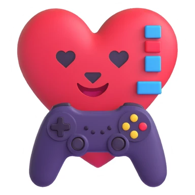 gaming themed heart emoji sticker