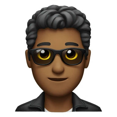 Handsome man with sunglasses sticker