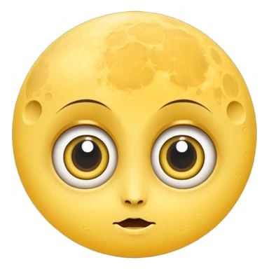 Moon with big eyes sticker