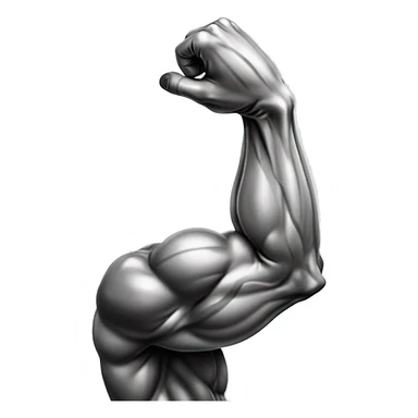 Cyborg arm only flexing bicep and shoulder sticker