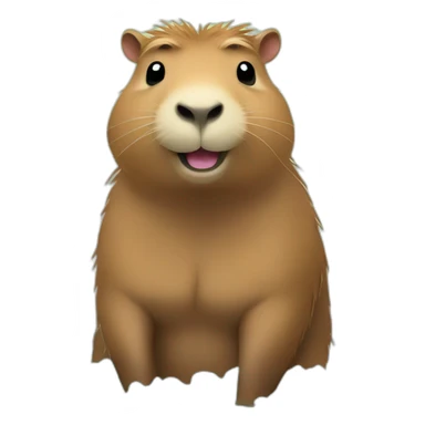 Capybara enjoying hot spring sticker