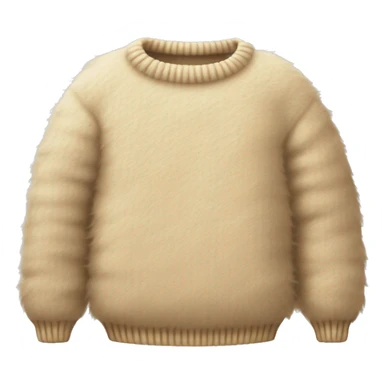 Beige fluffy sweater sticker