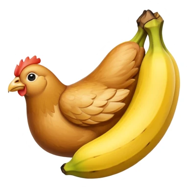 Chicken-banana sticker