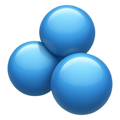Make two blue balls sitting next to each other attached sticker