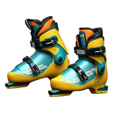 cross-county ski boots sticker