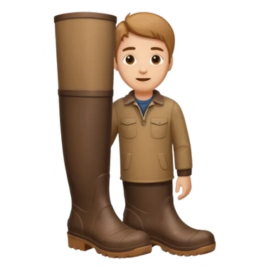 rubber boots men sticker