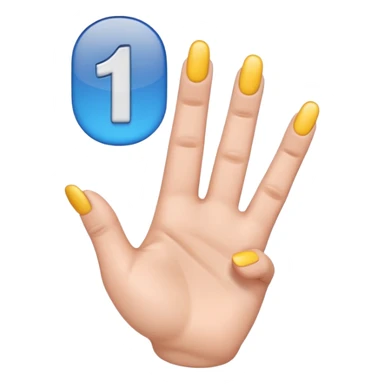 Please create a 3D emoji that shows the number 1 using fingers. I’d like it to resemble the iPhone emoji style! sticker
