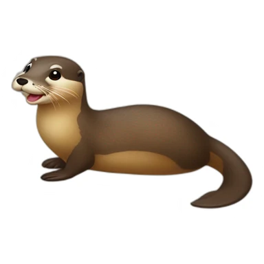 loutre sur canard sticker