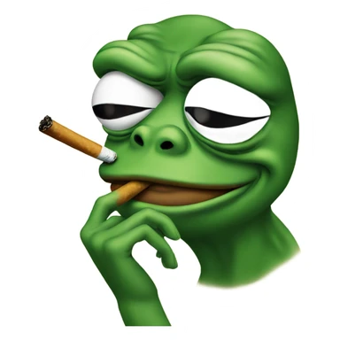 pepe the frog smoking sticker