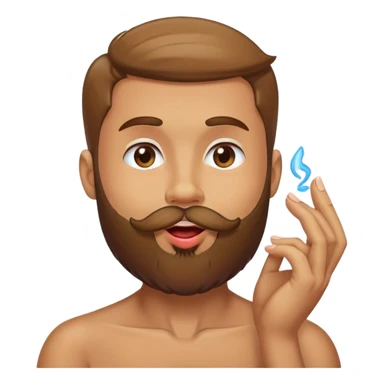 Guy with beard blowing a kiss  sticker