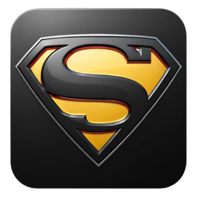 Superman Symbol Man of Steel black sticker