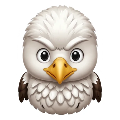 Bald baby eagle sticker