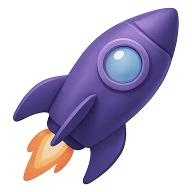 purple rocket sticker