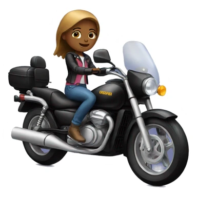 Girl riding a motorcycle  sticker