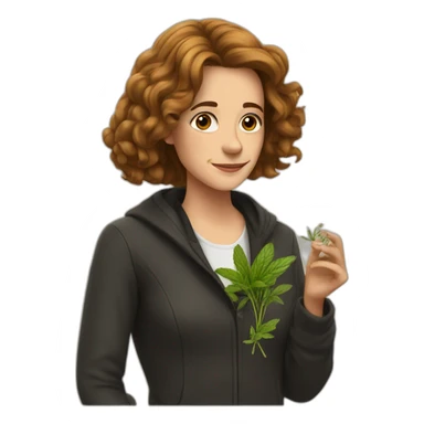Hermione smoking herbs sticker