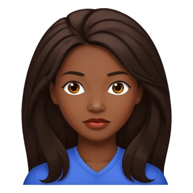 LaTocha Scott with long dark brown hair sticker