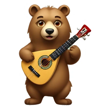 Russian bear balalaika sticker