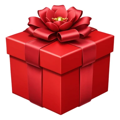 Decorative flower Gift Box red sticker