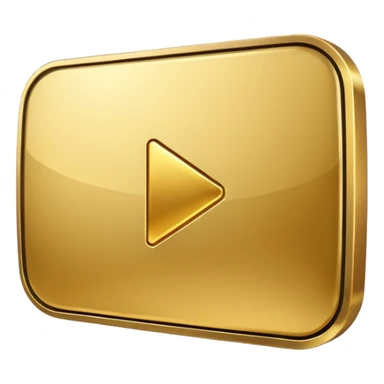 youtube golden play button logo sticker