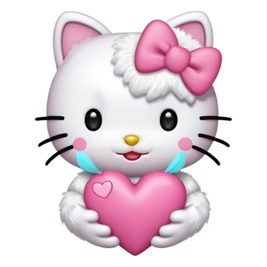 hello kitty with heart sticker