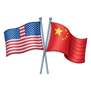 chinese korean and american flags blended together as one sticker