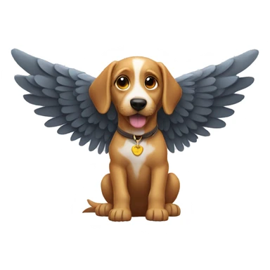 Dog with wings sticker