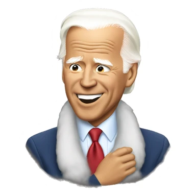 Joe Biden kissing the air sticker