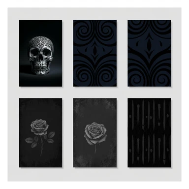 goth banner, no text, no background, minimal, expressive, variation 4 sticker