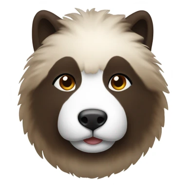 Eurasian with dark brown light brown and white sticker