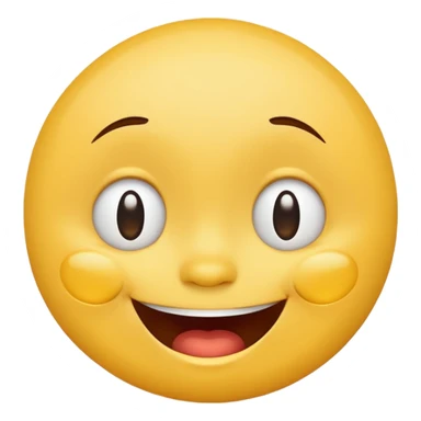 Emoji, yellow round laughing tilted head face with tears of fun sticker