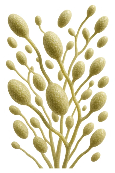 batteri della candida fluttuano in aria, IPERREALISTICO 4K sticker