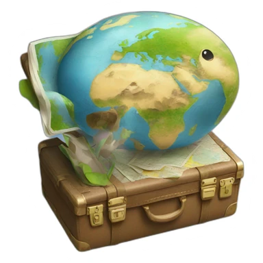 traveling the globe sticker