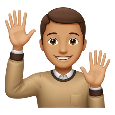 Face with person giving themselves a high five sticker