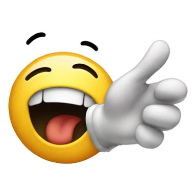 Waving laughing crying emoji with throw up  sticker