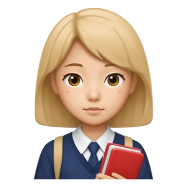 South Korean high school student diligently taking notes in class, wearing typical school uniform, studious expression, Apple iPhone emoji style sticker