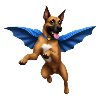  superman dog malinois flying sticker