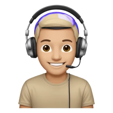 kulaklık takan bir dj sticker