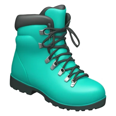 turquoise hiking boot sticker
