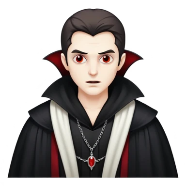 Vampire with face meanings tall and black robe sticker
