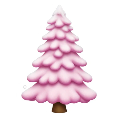 christmas tree with snow pink  sticker