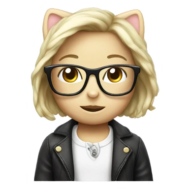 hello kitty with glasses sticker