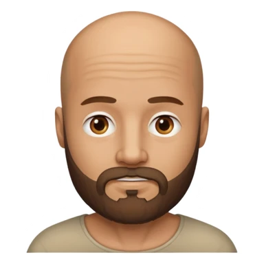 men without winkles with beard almost bald not so old sticker