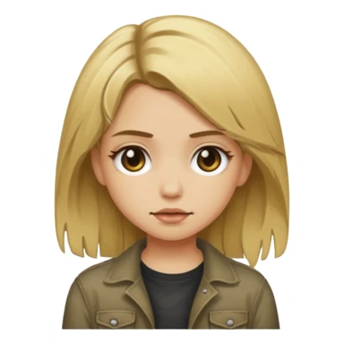 grunge girl with dirty blonde hair sticker