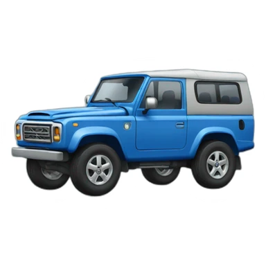 blue 4x4 car sticker