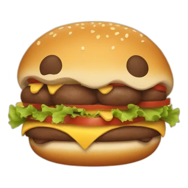 dog hamburger sticker