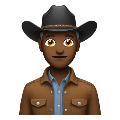 Cowboy with no hat sticker